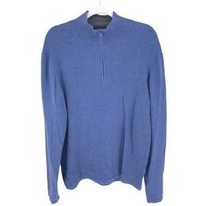 Zachary Prell Higgins 1/4 Zip Pullover Blue L